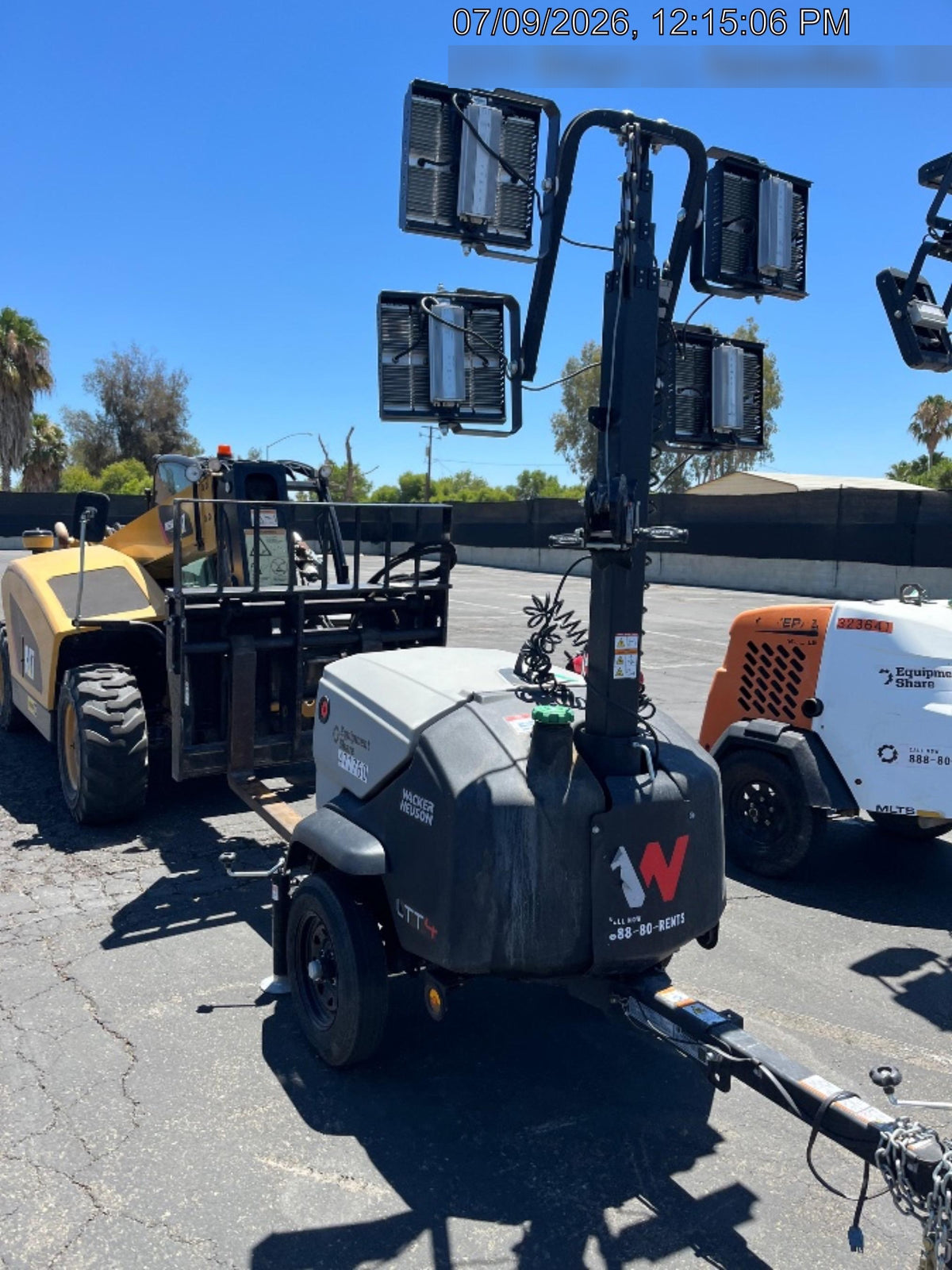 2024 Wacker Neuson LTT4 Diesel, Kohler KDW702, Deep Sea Controller, Auto Start, LED 320W, Bypass Outlet, T3