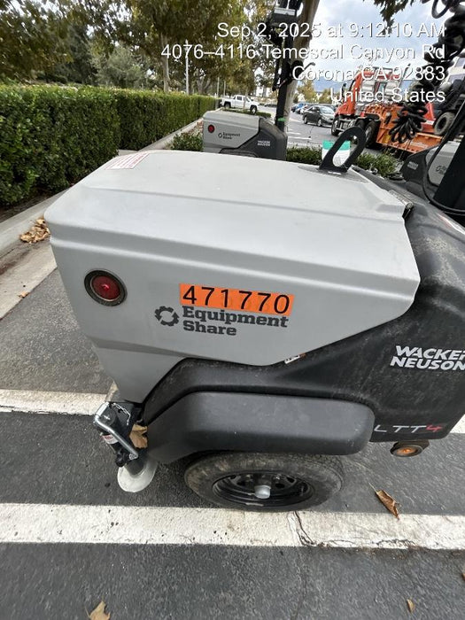 2024 Wacker Neuson LTT4 Diesel, Kohler KDW702, Deep Sea Controller, Auto Start, LED 320W, Bypass Outlet, T3