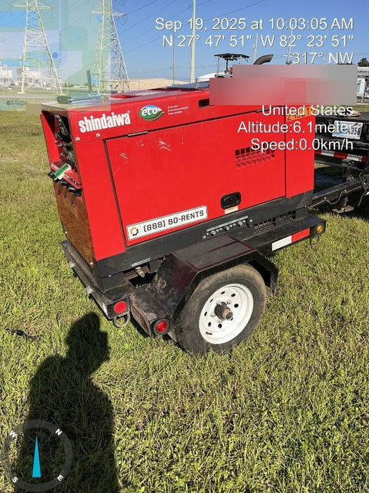 2023 Shindaiwa DGW400MDL Kubota D902 Engine, 23 HP, Dual Op Welder, Wire, Arc, Droop Stick, Tig, and CC Stick Functionality, Simulphase, 3 Phase and 1 Phase Gen Output, Single Axle NB Trlr, Slr Trckl Chrg 12V 12W, Fire Ext