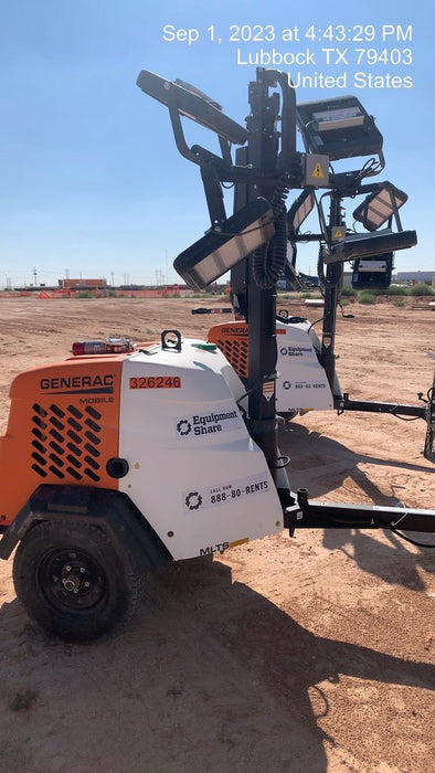 2023 Generac MLT2 Diesel, Flex Switch 120V Input, Powerzone Controller, (4) 320W LED Lights, 4kW Generator, 39.9 Gal Fuel Tank, 2" Ball, T3