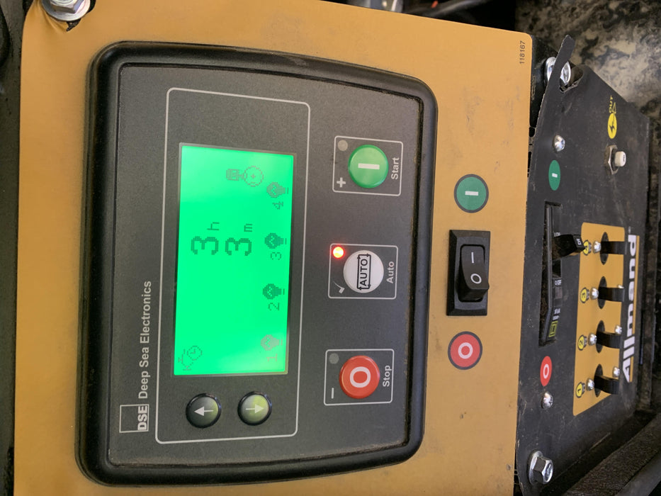 2020 Allmand NLV3GR (4) LED Light Fixture 350W, 23' Vertical Mast, 3kW Prime, Towable, Deep Sea L401, Leveling Jacks, Yanmar T4F 5.8hp