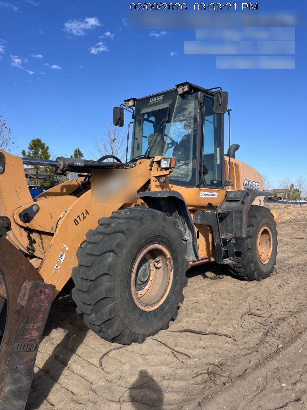 2016 Case 721F CLOSED CAB, JRB 416 STYLE HYD COUPLER