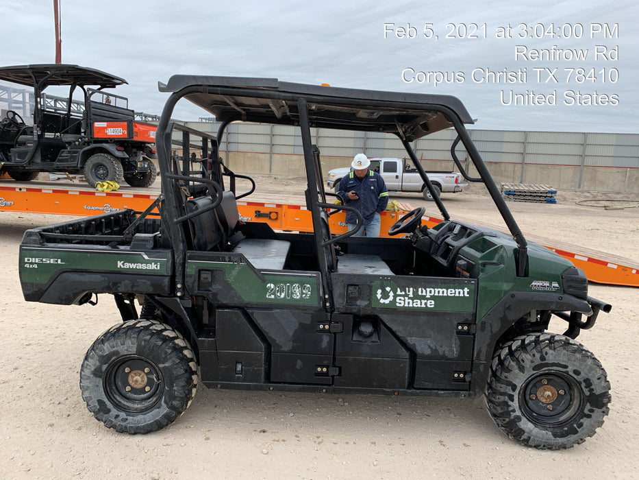 2018 Kawasaki Mule PRO-DXT Kawasaki Mule 4x4 Diesel UTV w/Hard Top, Windshield, Beacon, Backup Alarm, ES Keypad/Hardware Installed