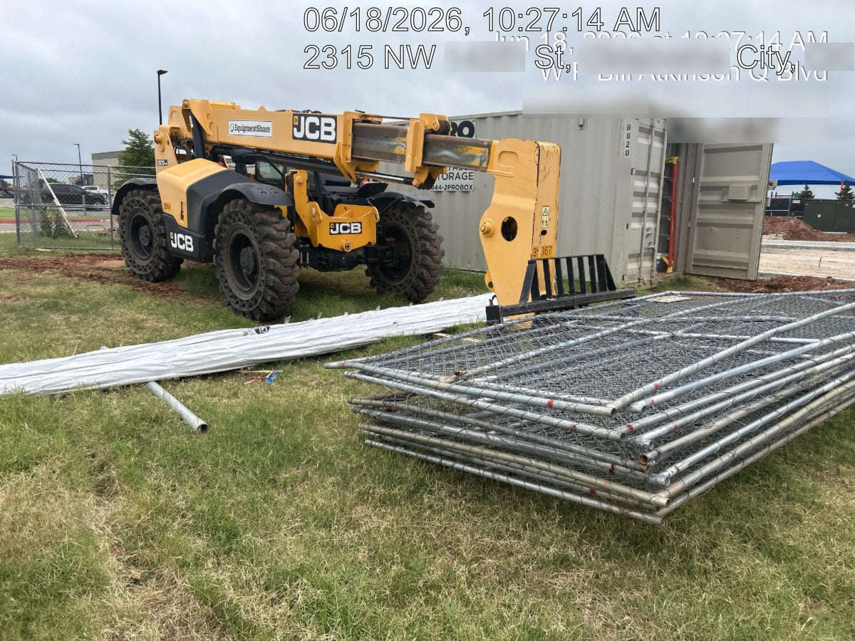 2019 JCB 509-42 74 HP w/Open ROPS, Beacon, Aux Hydraulics, LED Work lights, Solid Tires 66" Carriage/60" Forks