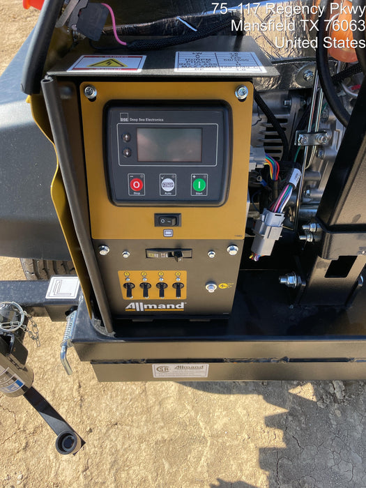 2022 Allmand NLV3GR (4) LED Light Fixture 350W, 23' Vertical Mast, 3kW Prime, Towable, ES Decals, T3