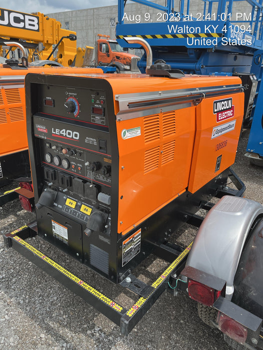 2023 Lincoln Electric LE400 Kubota V1505, Trlr, Cable Rack, Light Kit, ES Decals, T3