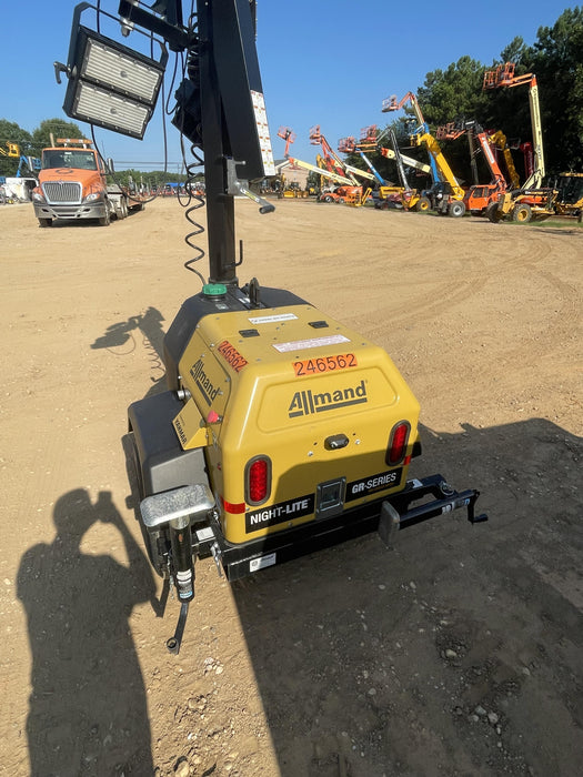 2022 Allmand NLV3GR (4) LED Light Fixture 350W, 23' Vertical Mast, 3kW Prime, Towable