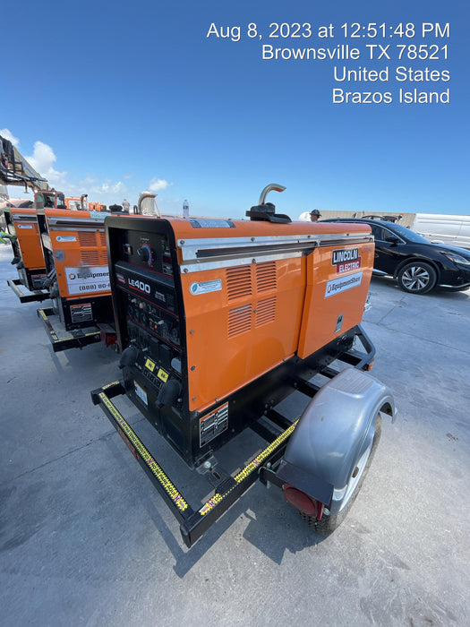 2022 Lincoln Electric LE400 Kubota V1505, Trlr, Cable Rack, Light Kit, ES Decals, T3