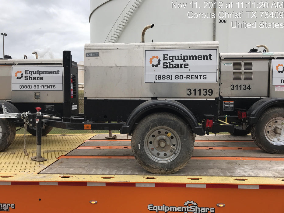 2019 Lincoln Electric Vantage 322 Welder Ready-Pak 3, Two wheel trailer, Fender and Light kit, Cable Rack