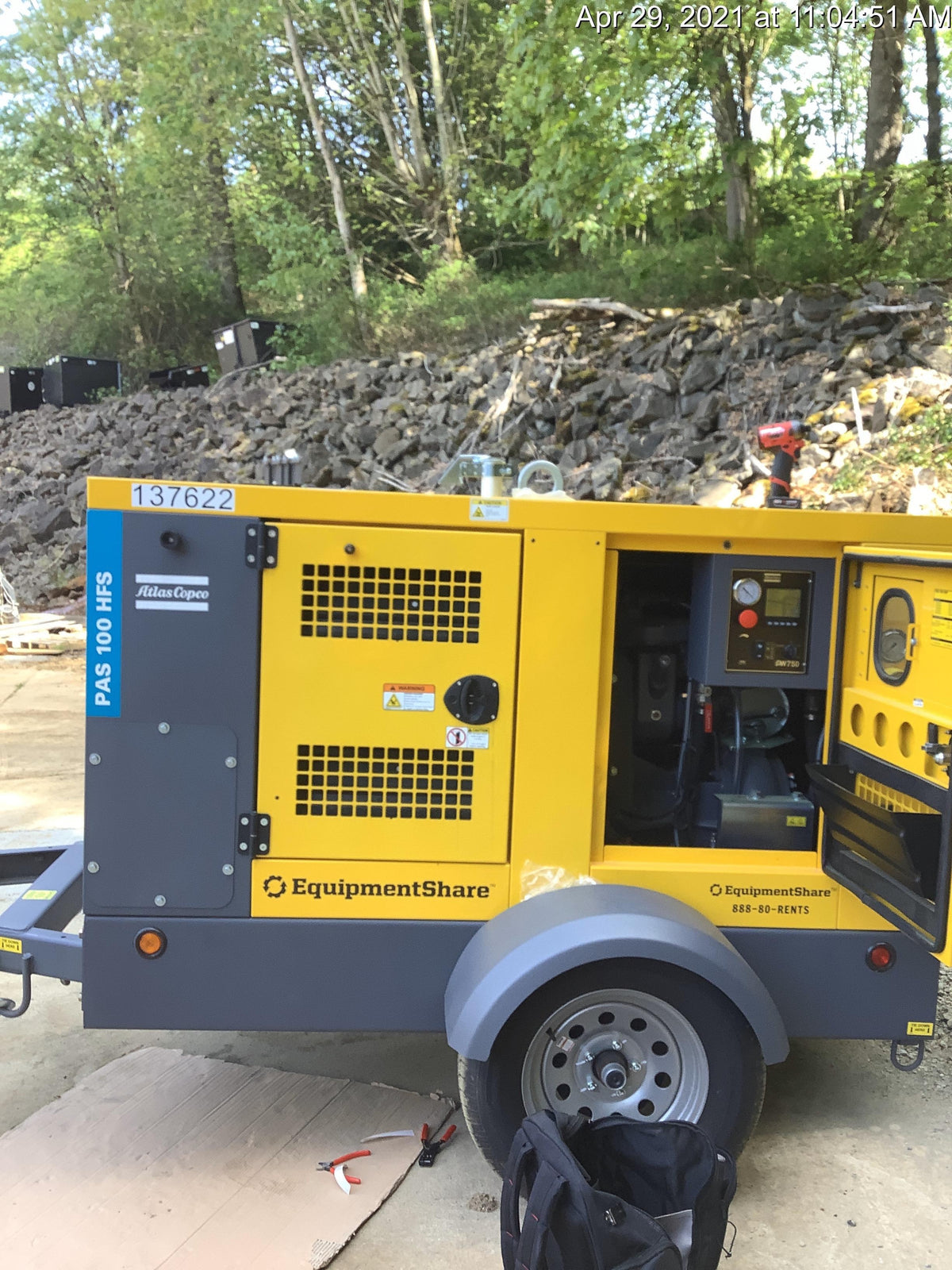 2021 ATLAS COPCO PAS 100 HF CS Enclosed