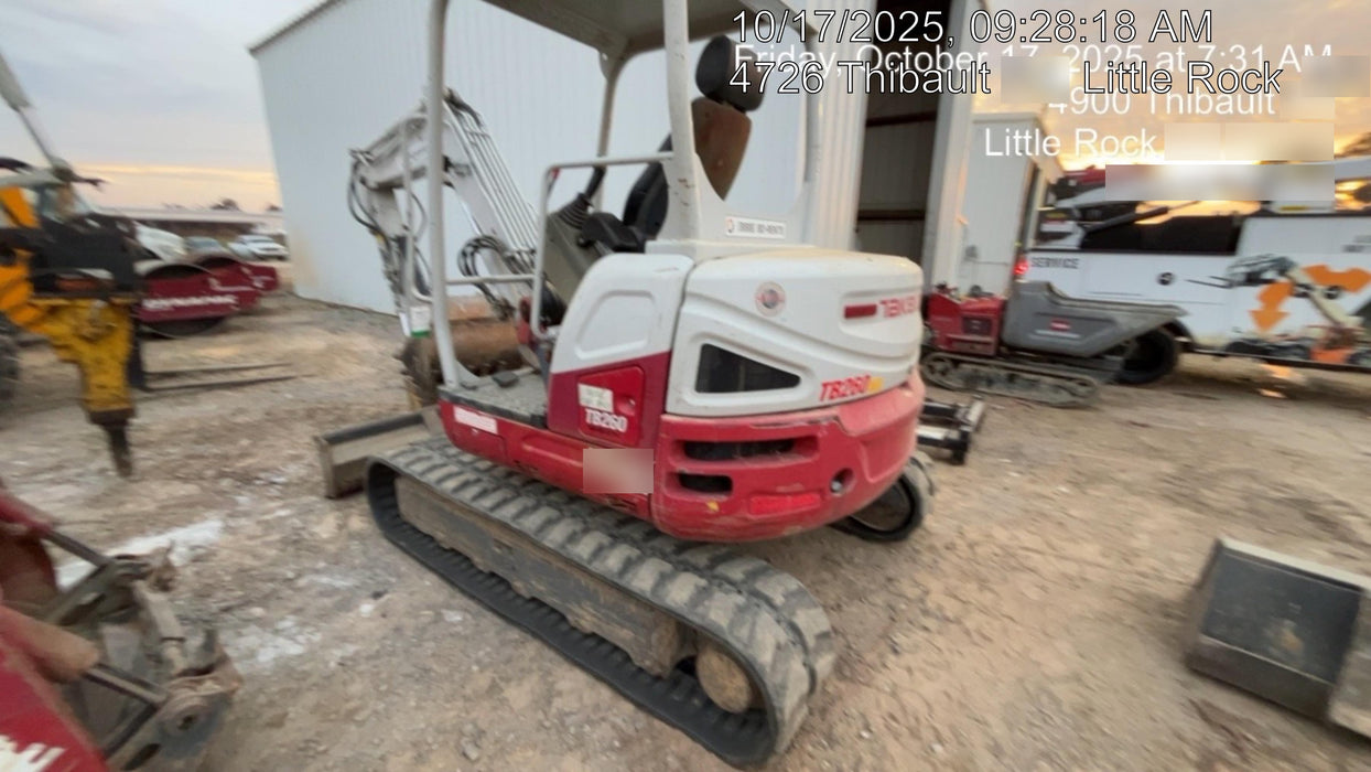 2019 Takeuchi TB260 Takeuchi TB260 Canopy w/Rubber Tracks, Auxiliary Hydraulics, Standard Blade, Manual QC, 12 / 18 / 24" Buckets, Hydraulic Thumb Installed