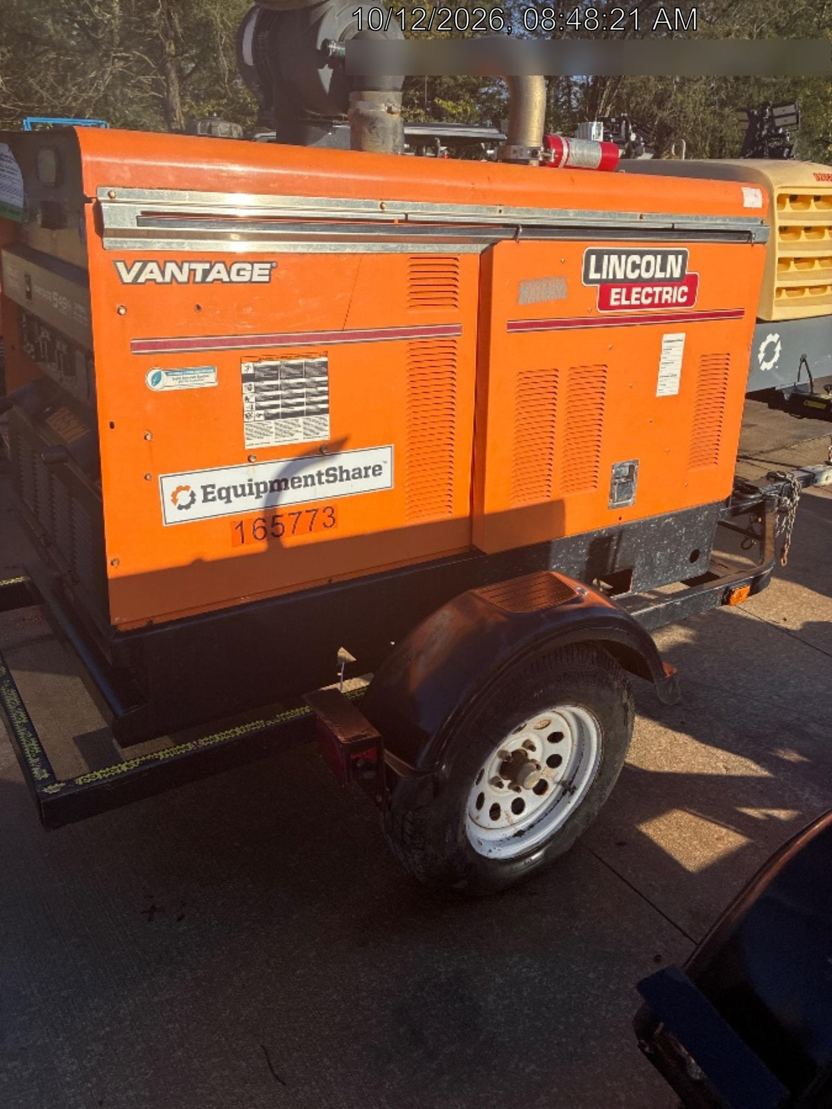 2021 Lincoln Electric Vantage 549X Ready Pak 3, ORANGE (includes trailer, cable rack, fender light kit)