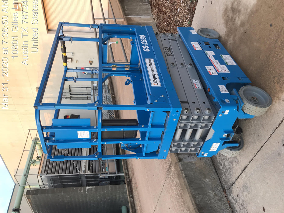 2020 Genie GS-1930 Solid Non Marking Tires, Beacon, Folding rails with half height swing gate