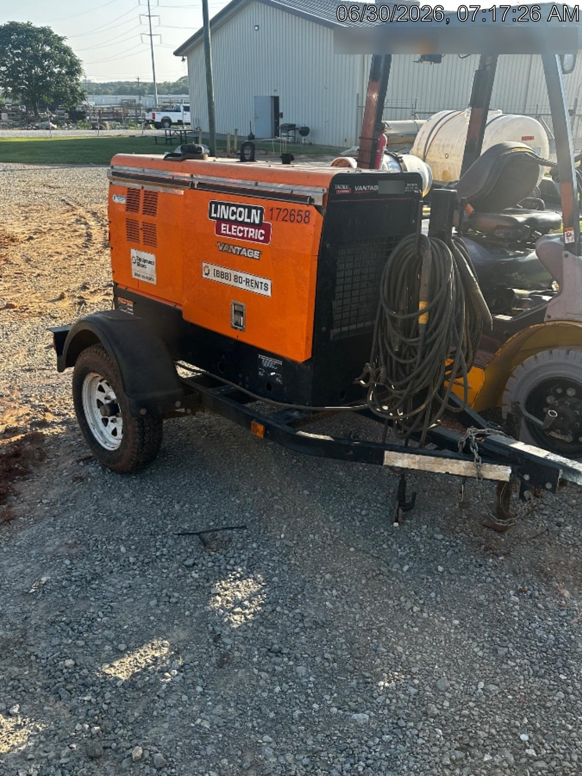 2021 Lincoln Electric Vantage 322 Vantage 322 Ready Pak 3 w/ Decals, ORANGE (includes trailer, cable rack, fender light kit) NO Telematics