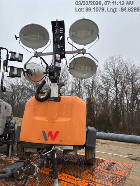 2022 Allmand NLV3GR (4) LED Light Fixture 350W, 23' Vertical Mast, 3kW Prime, Towable, Deep Sea L401, Leveling Jacks, Yanmar T4F 5.8hp