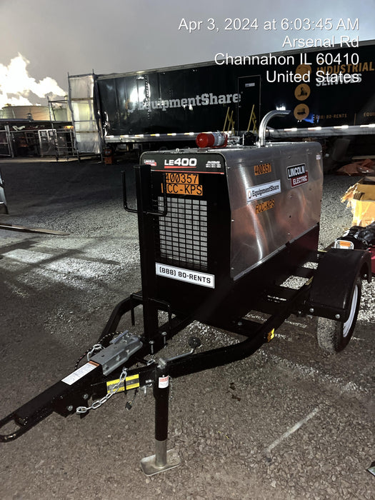 2024 Lincoln Electric LE400 Kubota V1505, Trlr, Cable Rack, Light Kit, ES Decals, T3