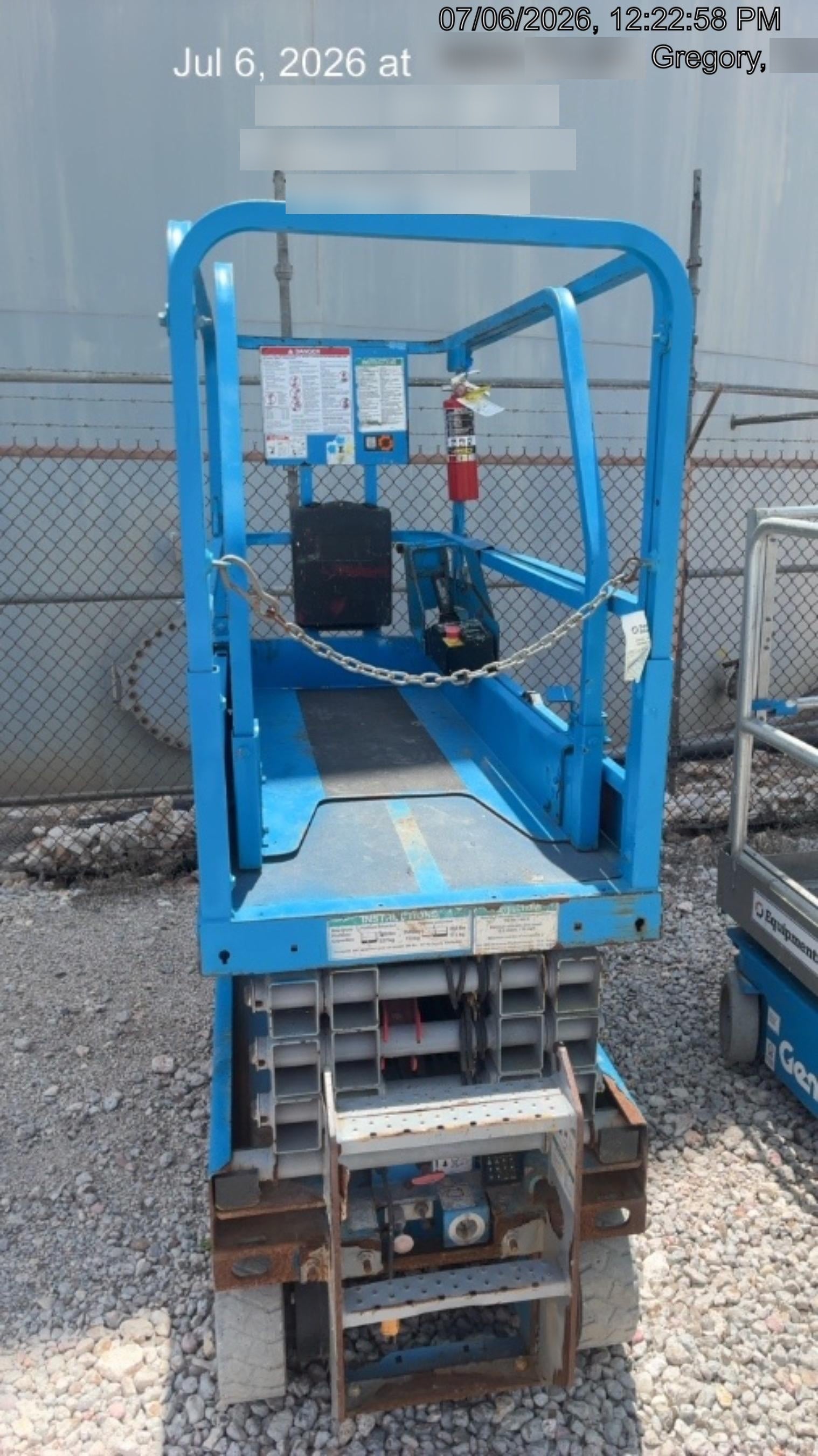 2019 Genie GS-1930 Fixed Rails with Chain Entry