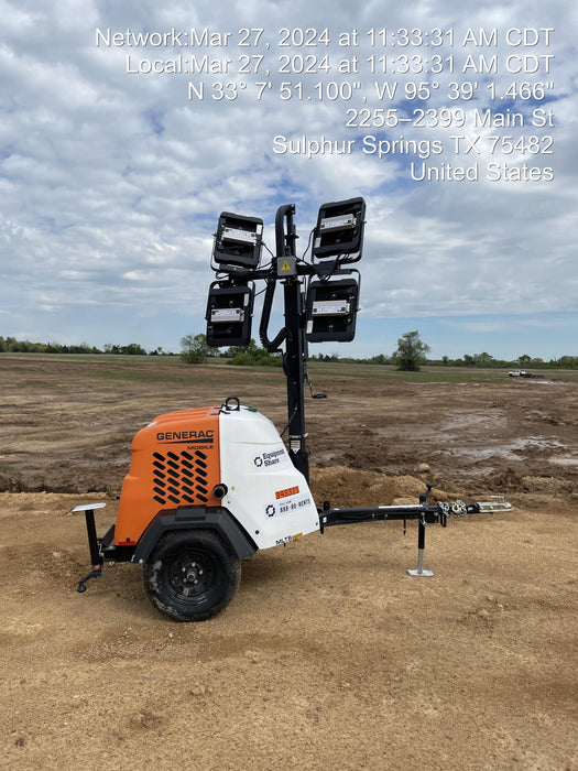 2024 Generac MLT2 Diesel, Flex Switch 120V Input, Powerzone Controller, 
(4) 320W LED Lights, 4kW Generator, 39.9 Gal Fuel Tank, 2" Ball, T3