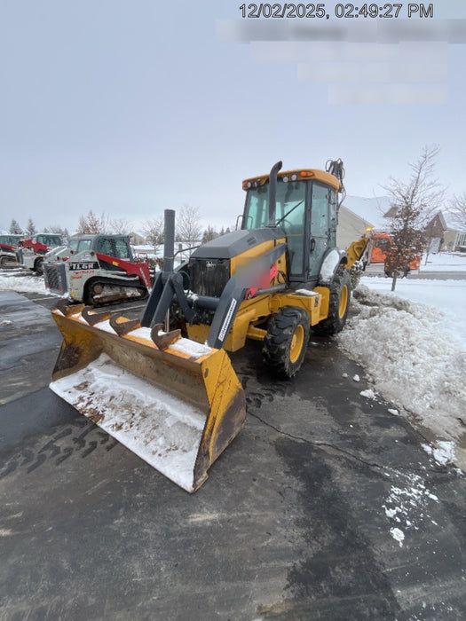 2020 John Deere 410L - Extendable Stick Cab/Heat/Air, 4WD, Extendable Stick, Pilot Controls, 2 Way Hydraulics, TAG Manual QC