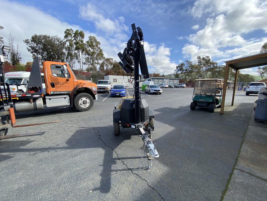 2022 Allmand NLV3GR (4) LED Light Fixture 350W, 23' Vertical Mast, 3kW Prime, Towable, Deep Sea L401, Leveling Jacks, Yanmar T4F 5.8hp