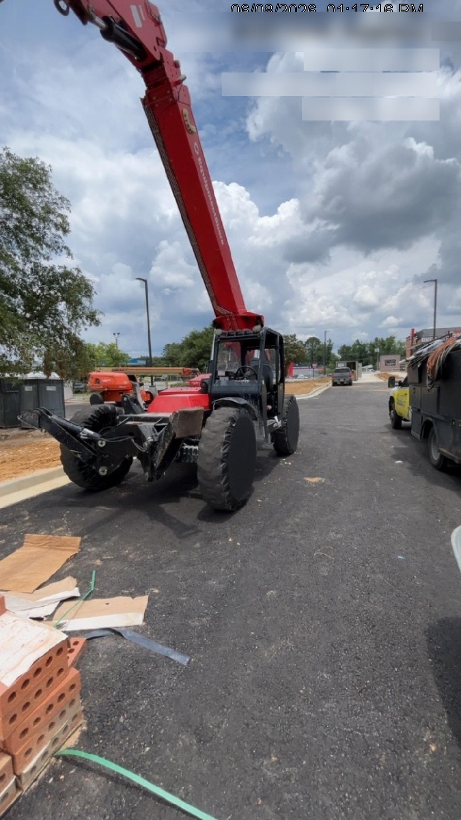 2019 Manitou MTA10055 Canopy, 120 HP, Solid Tires, Work Lights, Lift Hook, Auxiliary Hydraulics 66" Carriage and 60" Forks