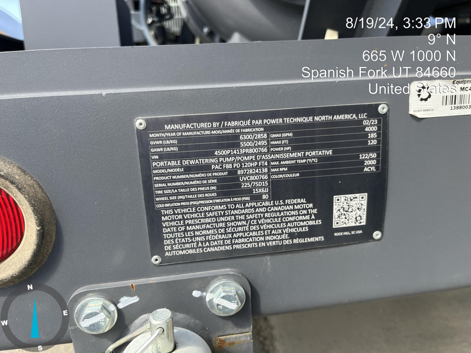 2023 ATLAS COPCO PAC F88 PD