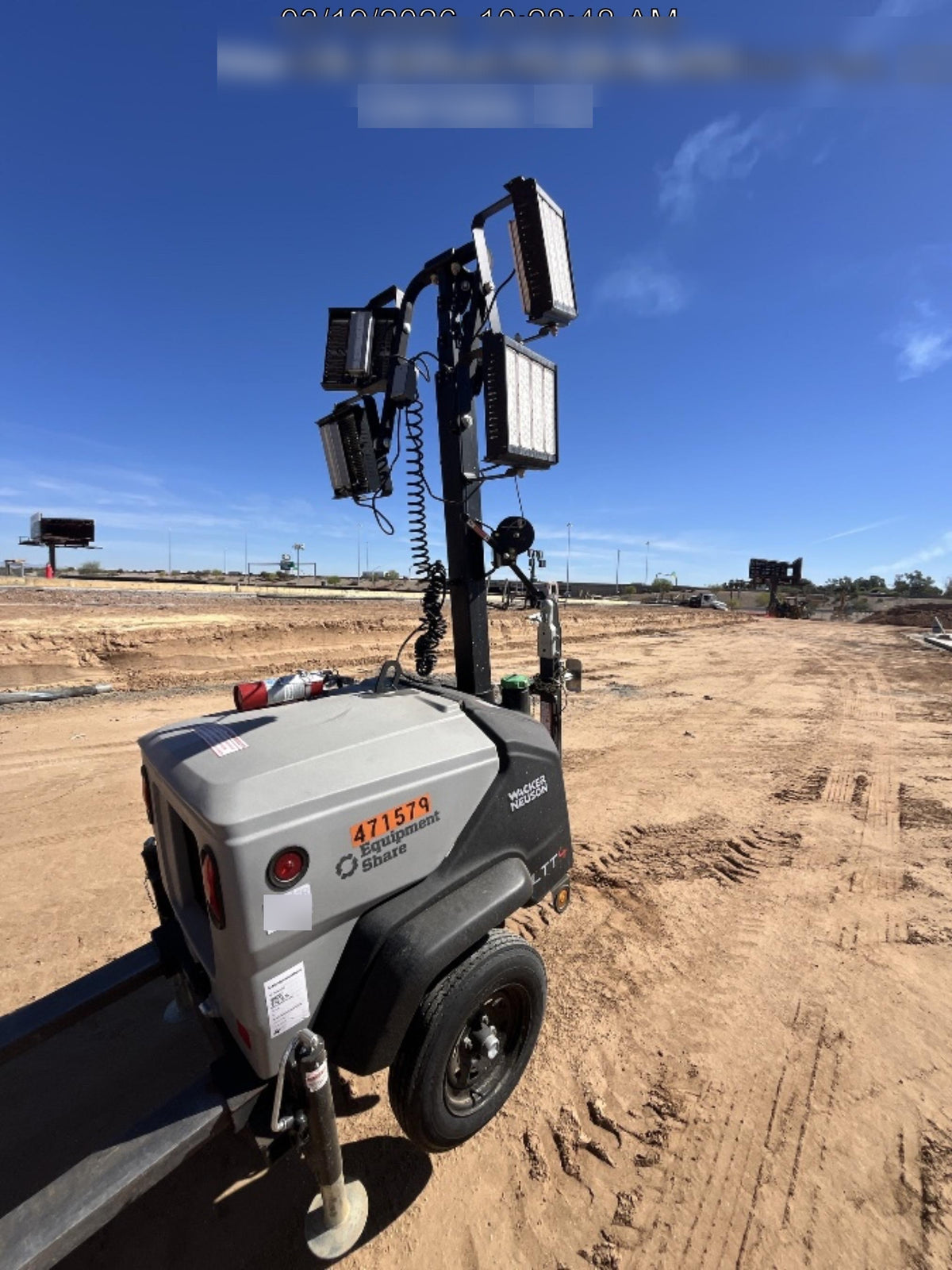 2024 Wacker Neuson LTT4 Diesel, Kohler KDW702, Deep Sea Controller, Auto Start, LED 320W, Bypass Outlet, T3