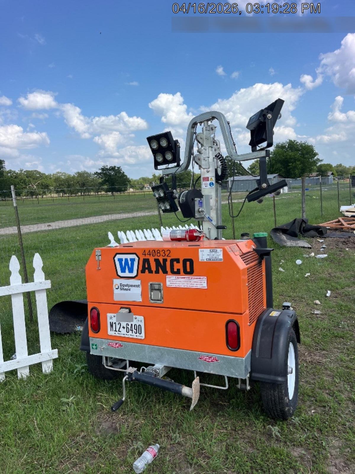 2024 Wanco WLTT-4MM4K Diesel, Deep Sea Controller, Shore Power Plug, Auto Start, (4) 350W LED Floodlights, 4kW Generator, 60 Gal Fuel Tank, 2" Ball, T3