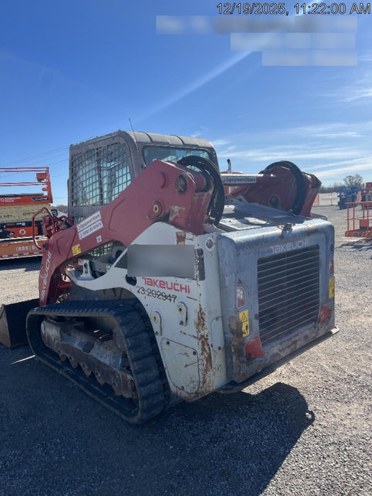 2019 Takeuchi TL12V2C Cab/Heat/Air w/Auxiliary Hydraulics, 2 Speed, Hydraulic QC 80" Tooth Bucket, 48" Pallet Forks