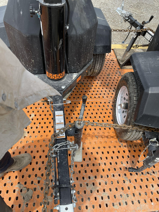 2021 Allmand NLV3GR (4) LED Light Fixture 350W, 23' Vertical Mast, 3kW Prime, Towable, Deep Sea L401, Leveling Jacks, Yanmar T4F 5.8hp