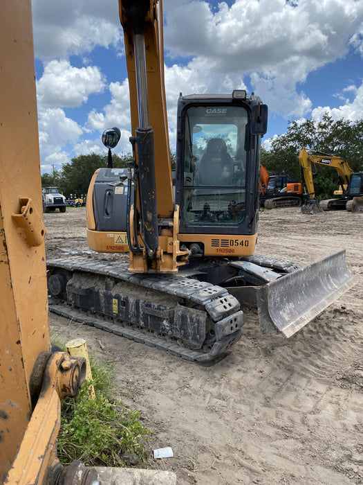 2017 Case CX80C CLOSED CAB, A/C,RUBBER TRACKS PADS,7'-2" ARM,THUMB