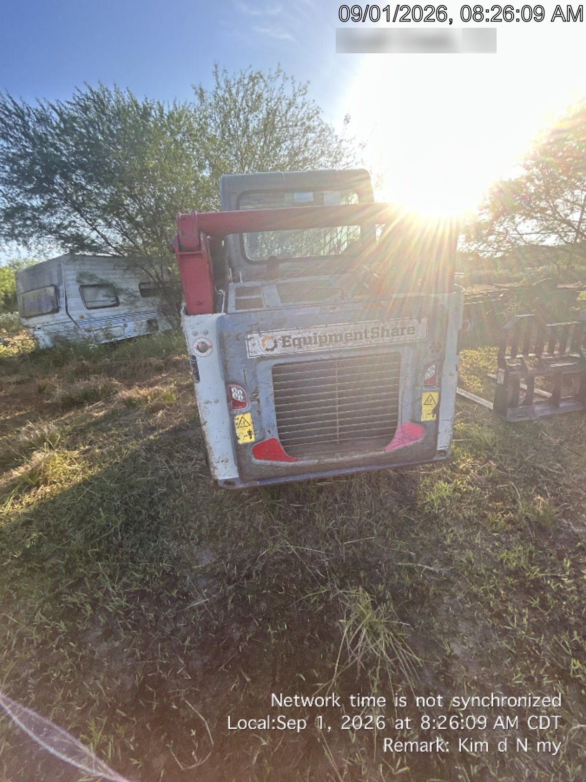 2019 Takeuchi TL10V2-CR Cab/Heat/AC, Rubber Tracks, Backup Alarm, Front & rear working Lights, Auxiliary Hydraulics, 2 Speed Travel, Engine Monitoring System, Hydraulic universal quick hitch w/76" HD smooth dirt bucket with bolt-on edge, 20.3 cubic feet capacity, 48" Pallet forks and frame
