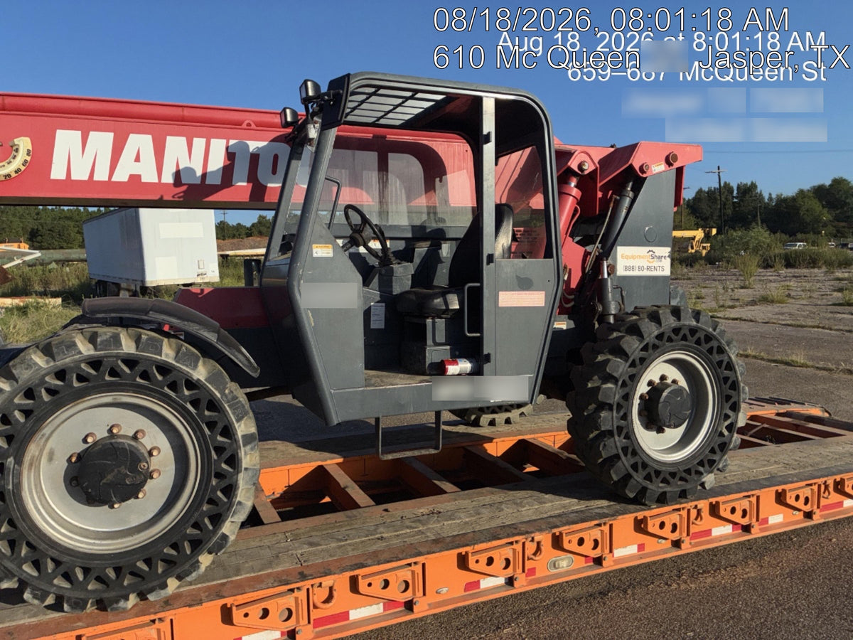 2018 Manitou MTA10055 Manitou MTA 10055 w/Cab/Heat/AC, Work Lights/Strobe, Aux Hyd, Solid Tires, Lift Hook, 66" Carriage, 60" Forks