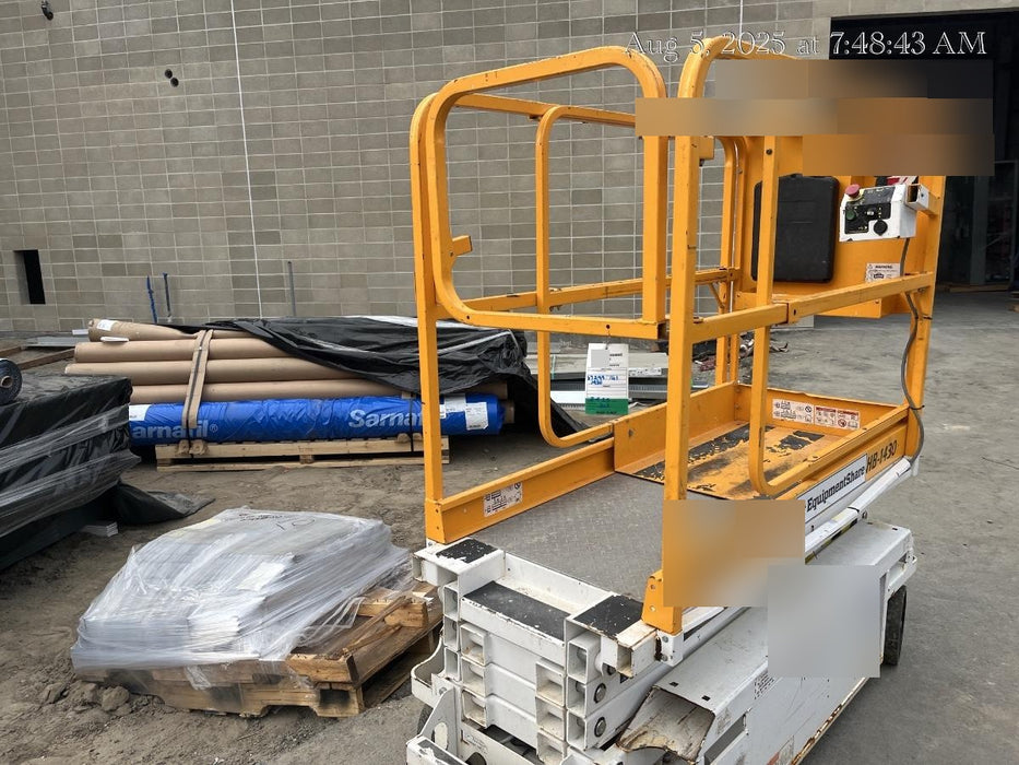 Custom Equipment HB-1430 <ul>
 <li>Hy-Brid Scissor Lift</li>
  <li>Platform capacity up to 670 lbs.</li>
  <li>Working height up to 20 ft</li>
  <li>Weighs under 1,700 lbs.</li>
  <li>Non-marking wheels </li>
</ul>