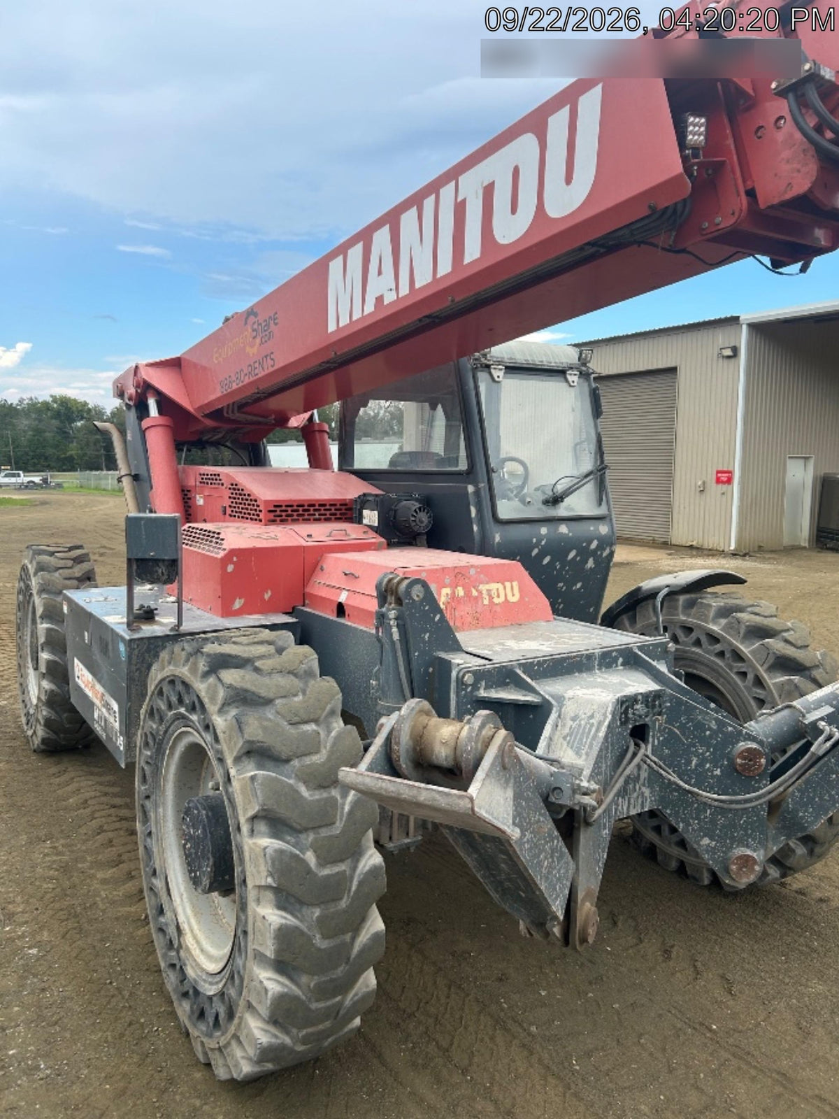 2018 Manitou MTA10055 Manitou MTA 10055 w/Cab/Heat/AC, Work Lights/Strobe, Aux Hyd, Solid Tires, Lift Hook, 66" Carriage, 60" Forks