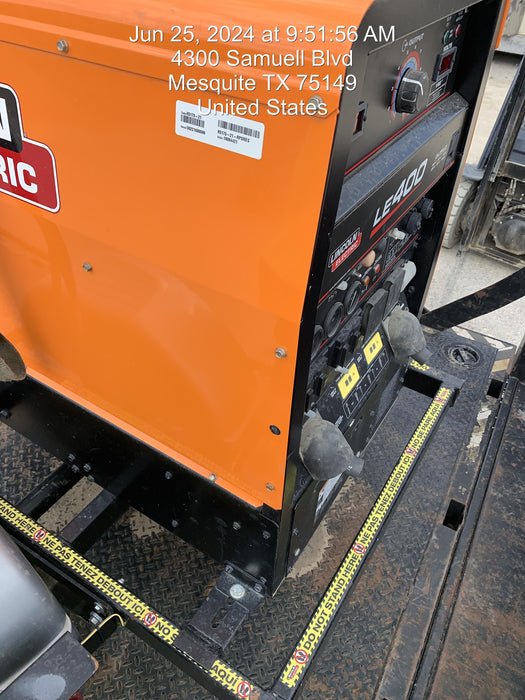 2022 Lincoln Electric LE400 Kubota V1505, Trlr, Cable Rack, Light Kit, ES Decals, T3