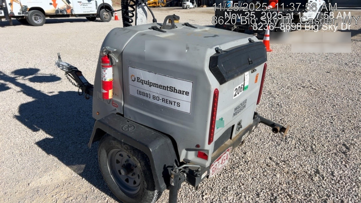 2018 Wacker Neuson LTV6L-MH Wacker Neuson LTV6L Mobile Light Tower w/Fuel Level Sensor Installed