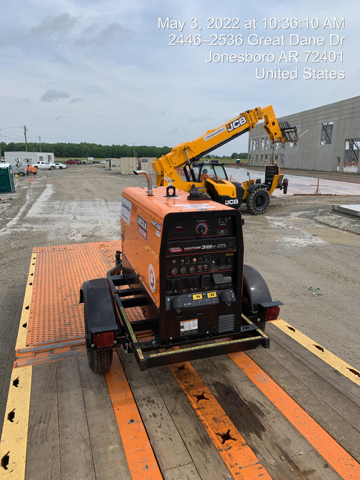 2021 Lincoln Electric Vantage 322 Vantage 322 Ready Pak 3 w/ Decals, ORANGE (includes trailer, cable rack, fender light kit) NO Telematics