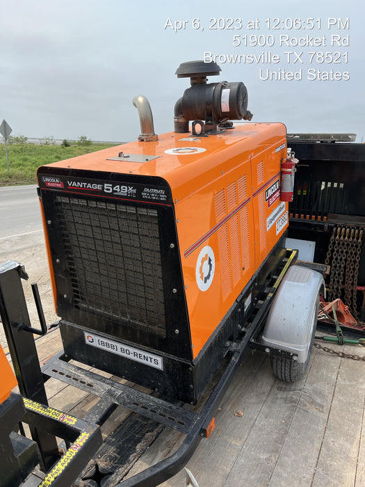 2022 Lincoln Electric Vantage 549X Crosslink Technology, Trailer Mounted, ES Decals, T3