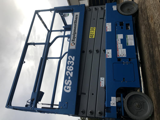 2019 Genie GS-2632 Folding rails with half height swing gate