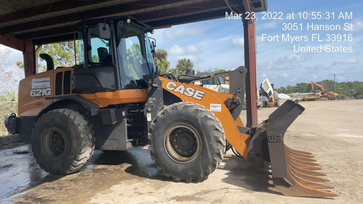 2018 Case 621G CLOSED CAB, 1 FUNCTION, JRB 416 STYLE HYD COUPLER