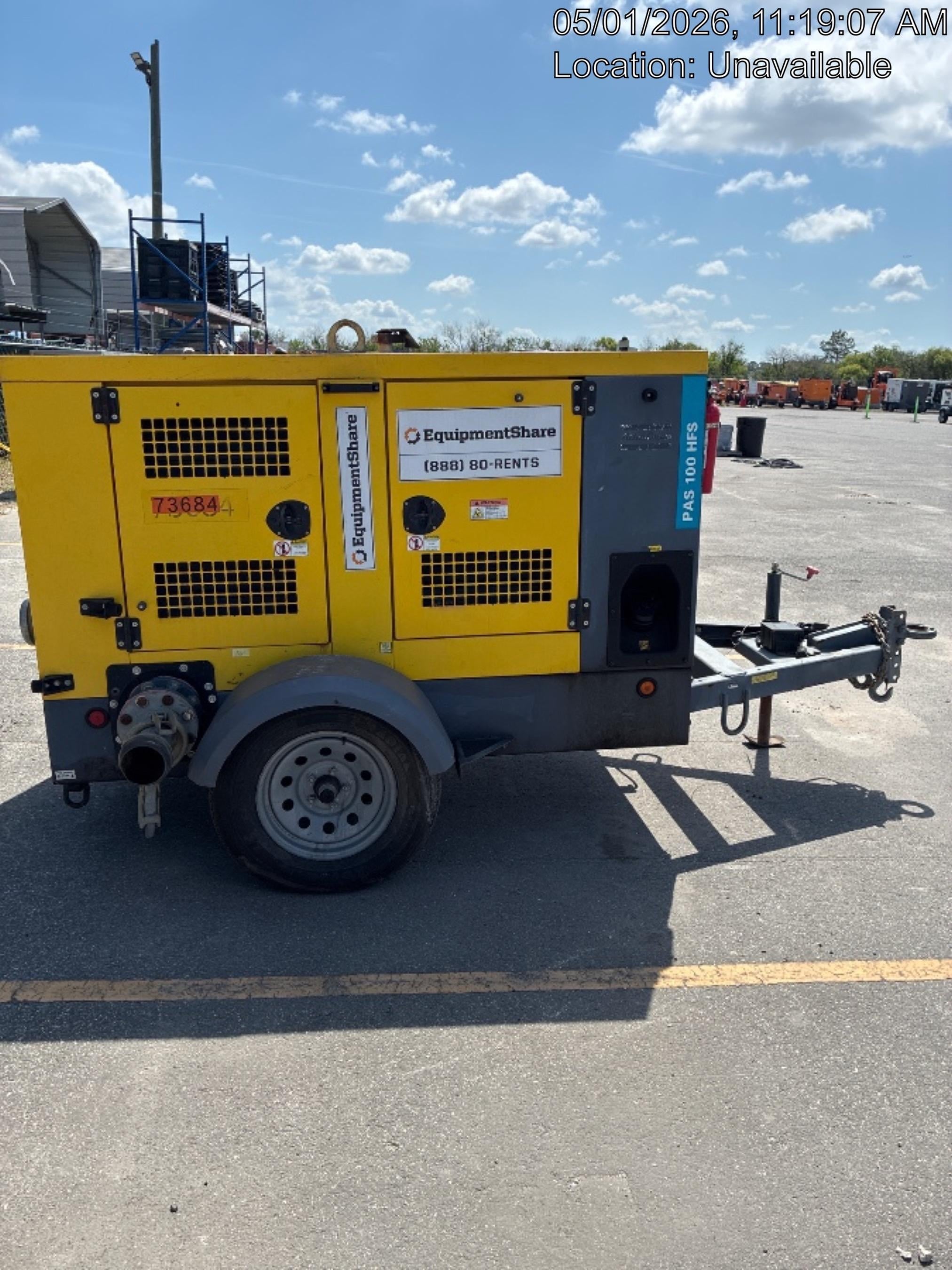 2020 ATLAS COPCO PAS 100 HF CS Enclosed