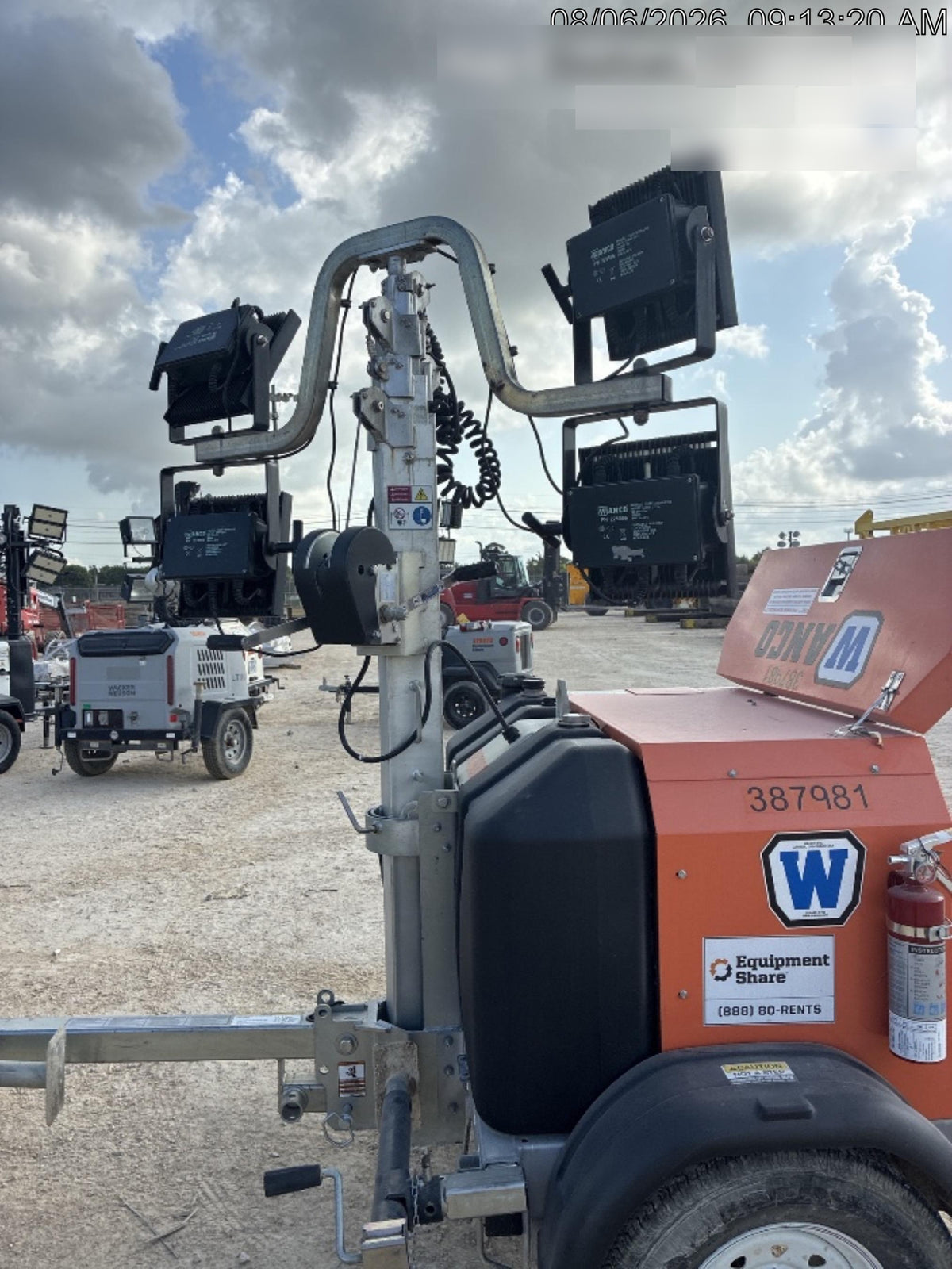2024 Wanco WLTT-4MM4K Diesel, Deep Sea Controller, Shore Power Plug, Auto Start, (4) 350W LED Floodlights, 4kW Generator, 60 Gal Fuel Tank, 2" Ball, T3