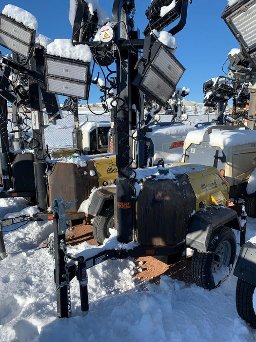 2022 Allmand NLV3GR (4) LED Light Fixture 350W, 23' Vertical Mast, 3kW Prime, Towable, ES Decals, T3