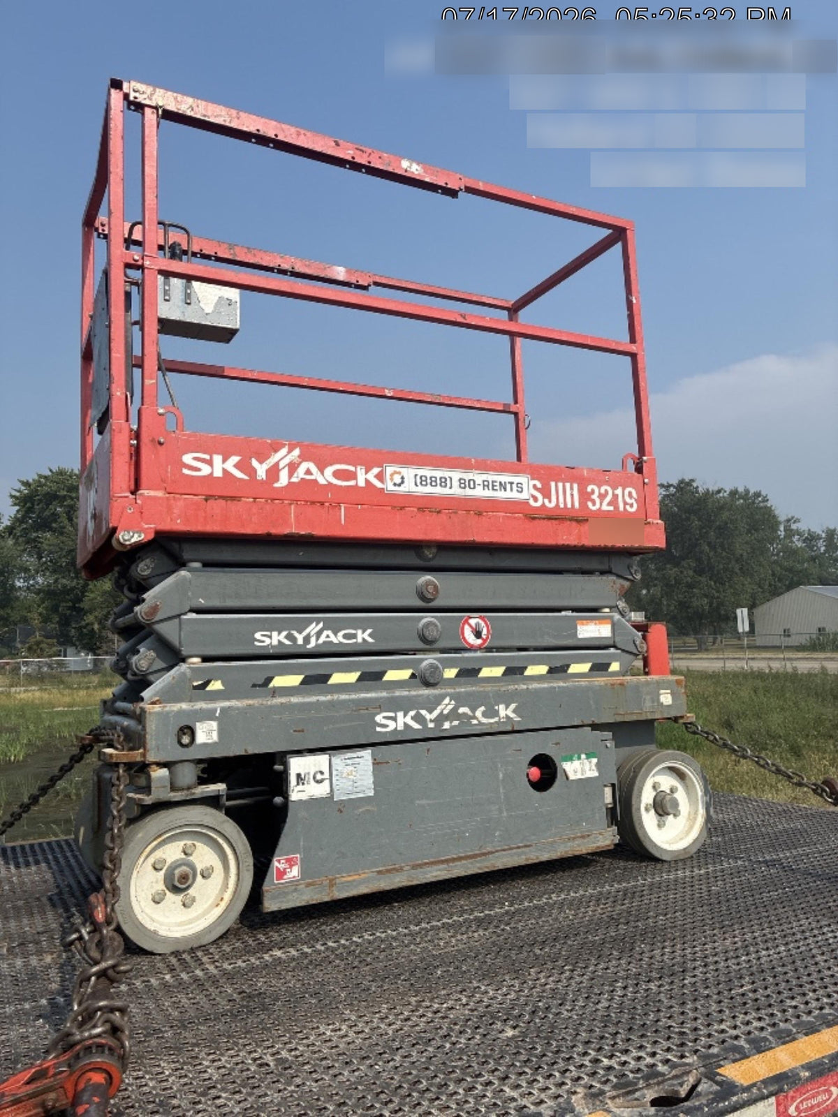 2017 Skyjack SJIII-3219 Standard Rental Specs