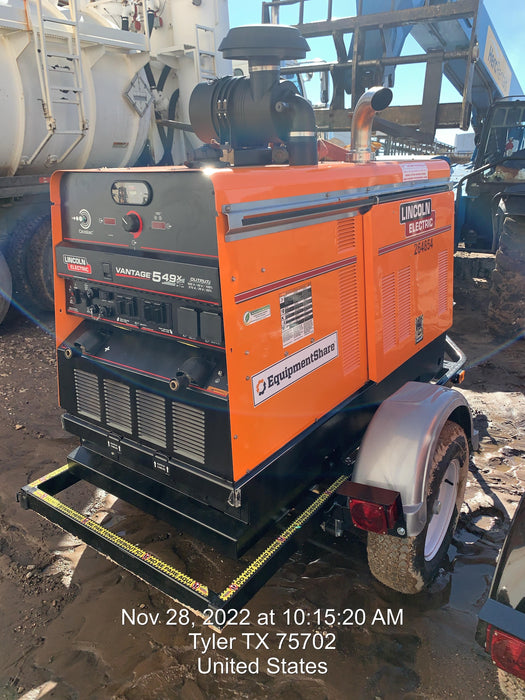 2022 Lincoln Electric Vantage 549X Crosslink Technology, Trailer Mounted, ES Decals, T3
