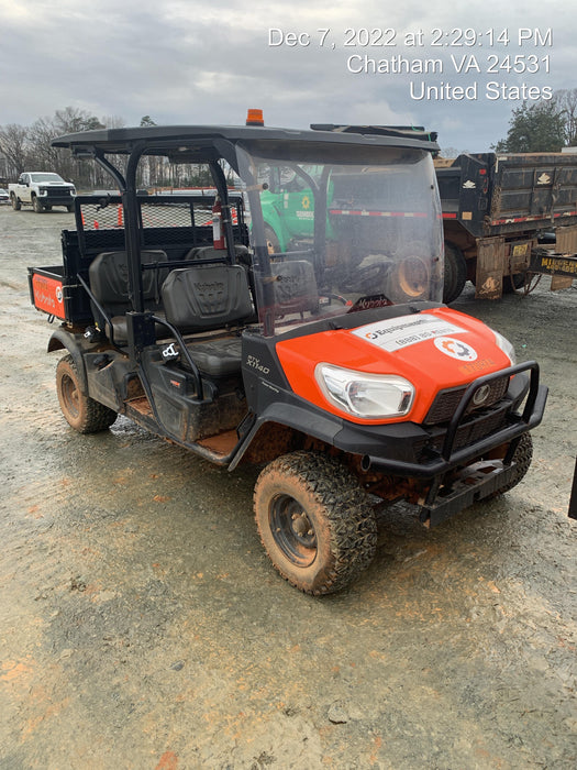 2021 Kubota RTV-X1140W-H Plastic Canopy, Windshield Acrylic Clear, LED Strobe Light, Wire Harness Kit, Back up Alarm