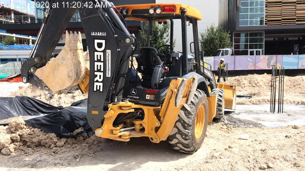 2020 John Deere 310LEP Canopy, 4WD, Standard Stick, Pilot Controls, 2 Way Hydraulics, TAG Manual QC