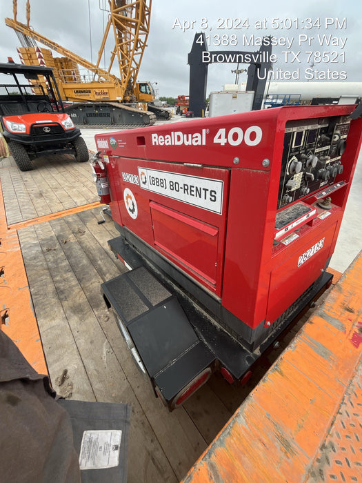 2022 Shindaiwa DGW400MDL Kubota D902 Engine, 23 HP, Dual Op Welder, Wire, Arc, Droop Stick, Tig, and CC Stick Functionality, Simulphase, 3 Phase and 1 Phase Gen Output, Single Axle NB Trlr, Slr Trckl Chrg 12V 12W, Fire Ext