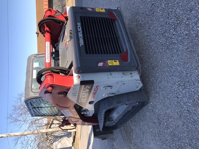2019 Takeuchi TL12V2C Cab/Heat/Air w/Auxiliary Hydraulics, 2 Speed, Hydraulic QC 80" Tooth Bucket, 48" Pallet Forks